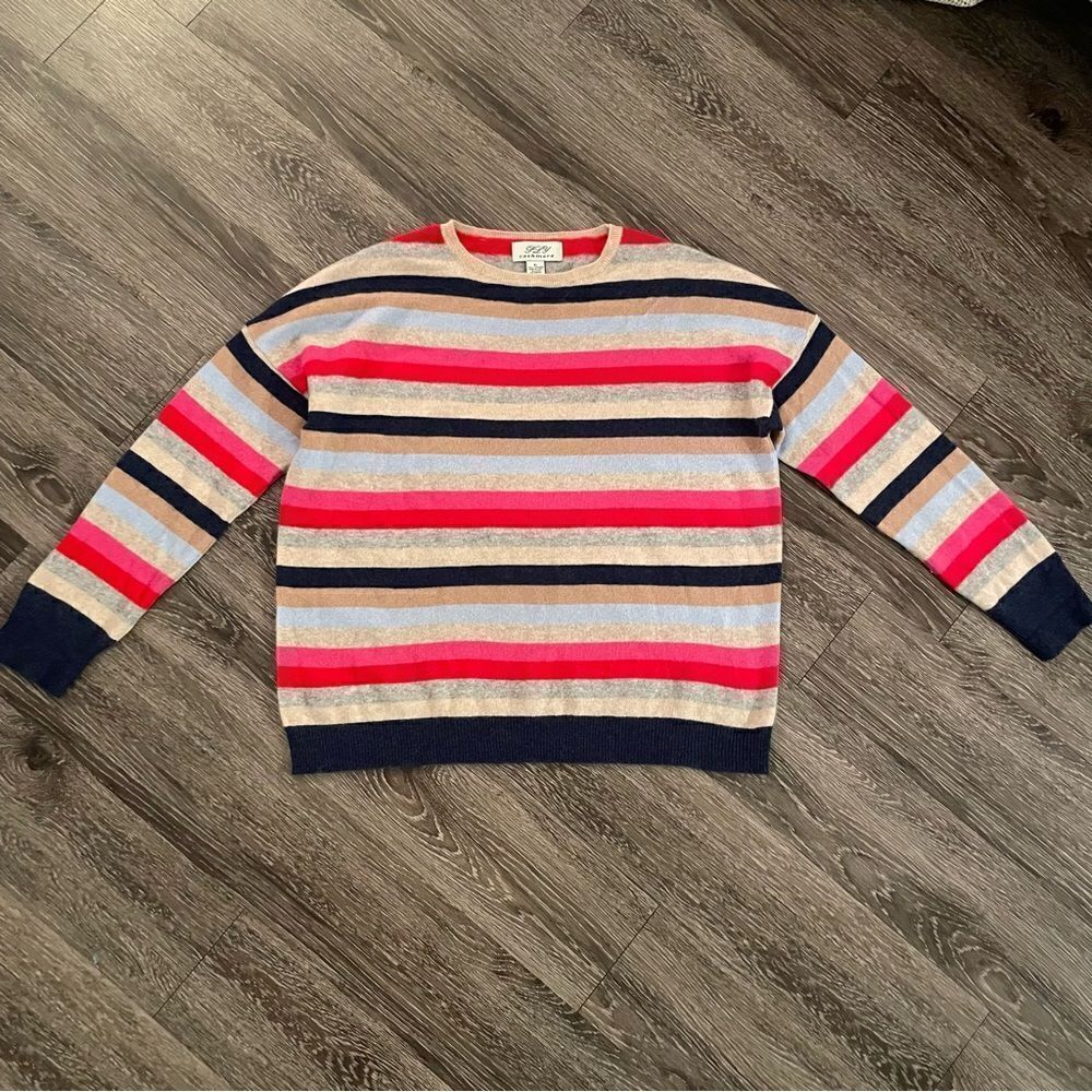 Ply cashmere striped sweater